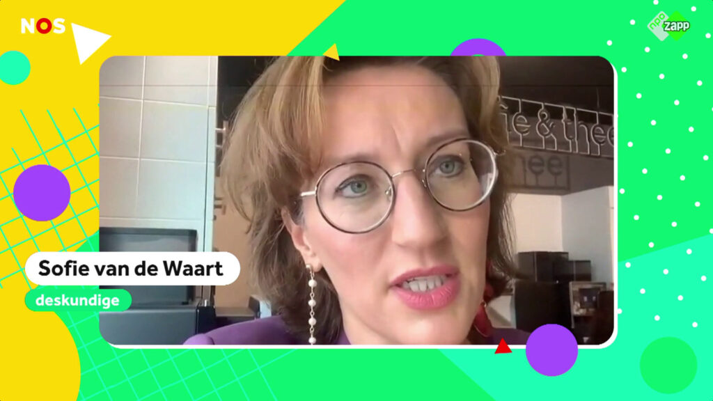 Juf Sofie te zien bij het Jeugdjournaal